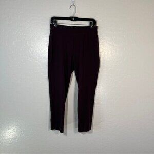 Eileen Fisher Pants Womens Petite Medium Pull on Purple Trousers Tencel Stretch